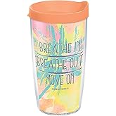 Tervis Made in USA Double Walled Margaritaville Breathe In And Out Insulated Tumbler Cup Keeps Drinks Cold & Hot, 16oz, Clear