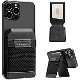 DUGRAFT Magnetic Wallet, Magnetic Phone Wallet for iPhone 12/13/14/15 Series, Card Holder for Phone Case, Leather Phone Card Wallet with Adjustable Stand, ID Window, RFID Blocking Accessories