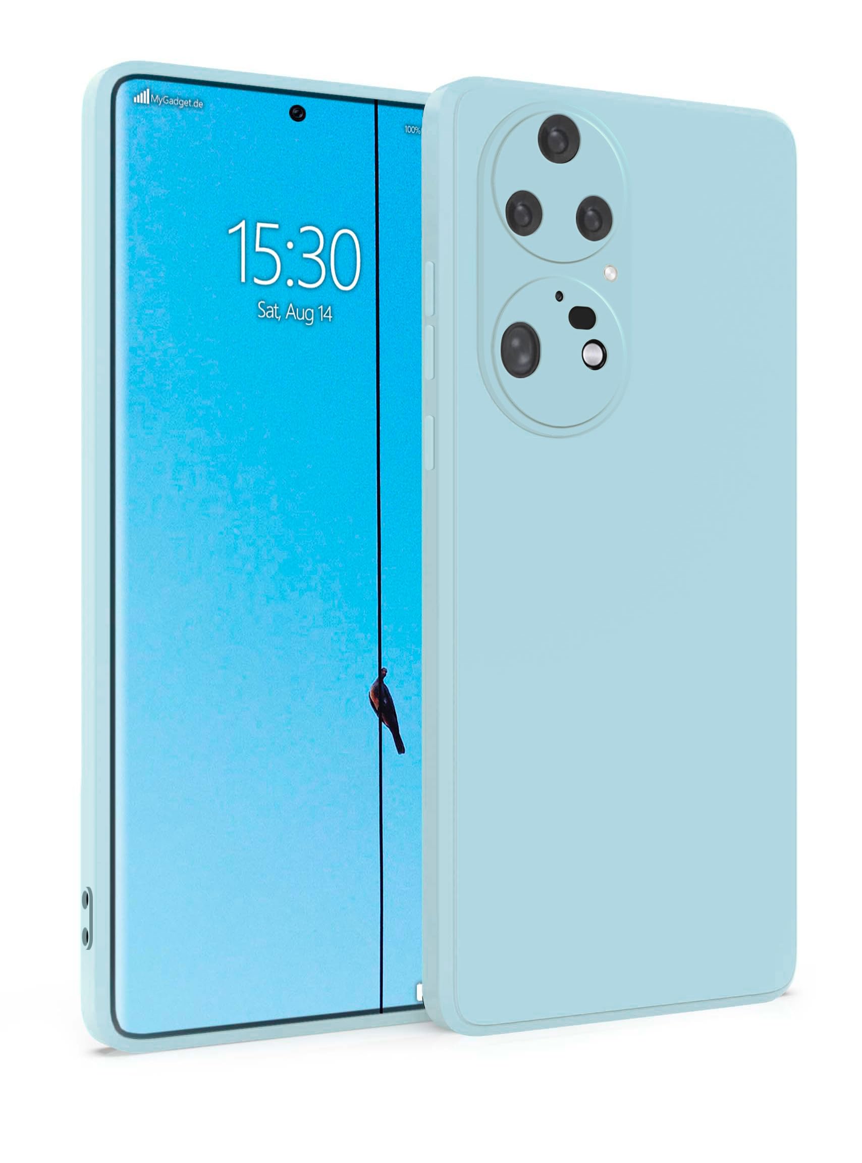 MyGadget Case for Huawei P50 Pro - Cover Ultra Thin TPU - Soft Touch Rubber & Anti-Scratch Shell - Flexible Silicone - Matte Light blue — image 1