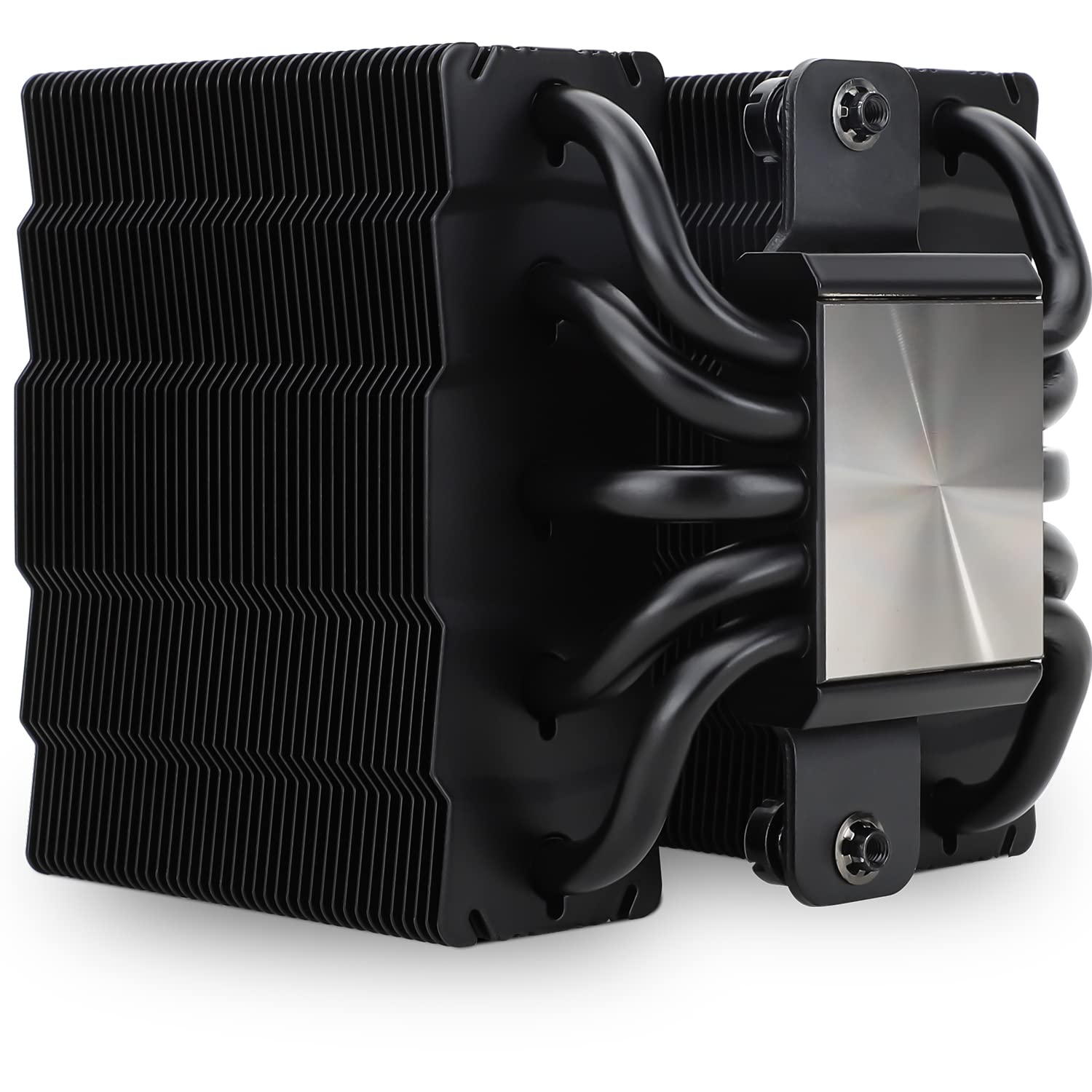 Silver Soul 110 Black Dual Tower CPU Air Cooler, 5x6mm Heat Pipes, TL-B9B PWM Fan, Aluminium Heatsink Cover, AGHP Technology, for AMD AM4/AM5 Intel 1700/1150/1151/1200/2011/2066