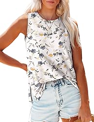 Tank Tops for Womens Loose Fit Crewneck Cute