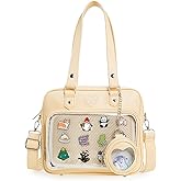 ZAROXOXS Ita Bag Crossbody Handbags Kawaii Shoulder Purse Square Backpack with Insert Anime Pins Display
