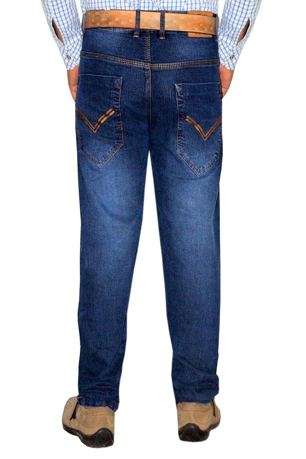 l,zard men's regular fit blue jeans