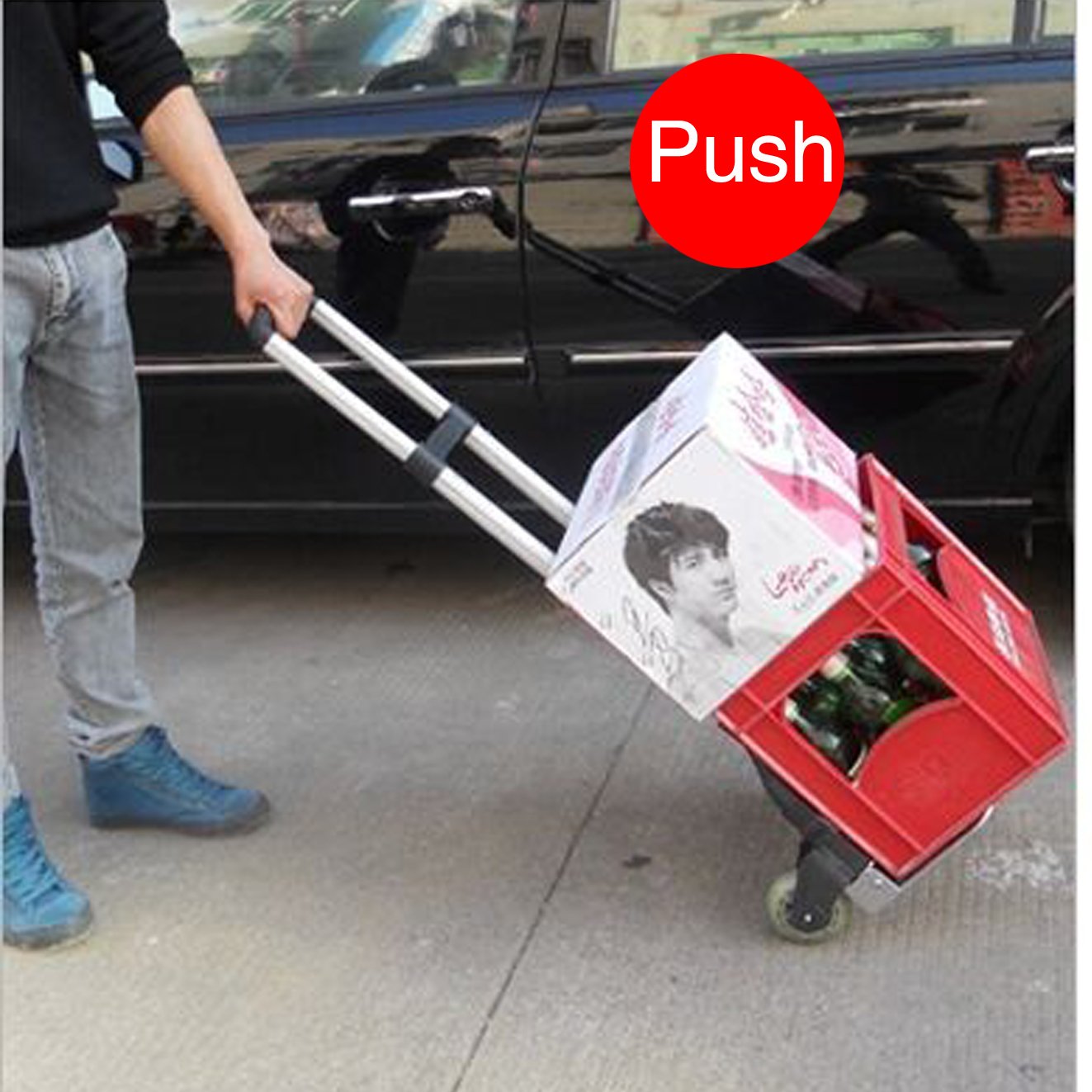 Portable Folding Heavy Duty Hand Truck Moving Warehouse Collapsible Trolley