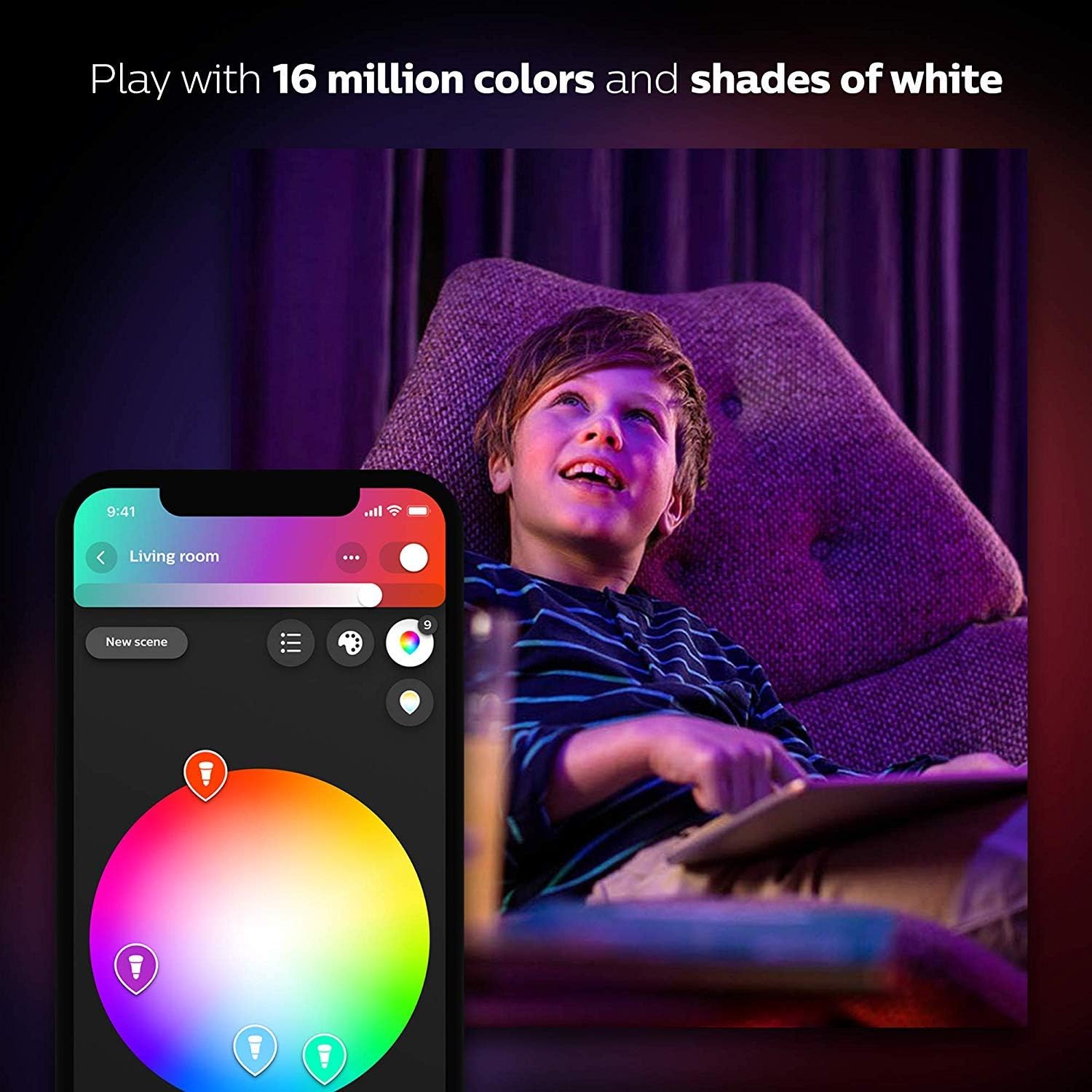 Philips Hue Bulbs, Synthetics, 28.5 W, White, 3 Count (Pack of 1) - Image 4