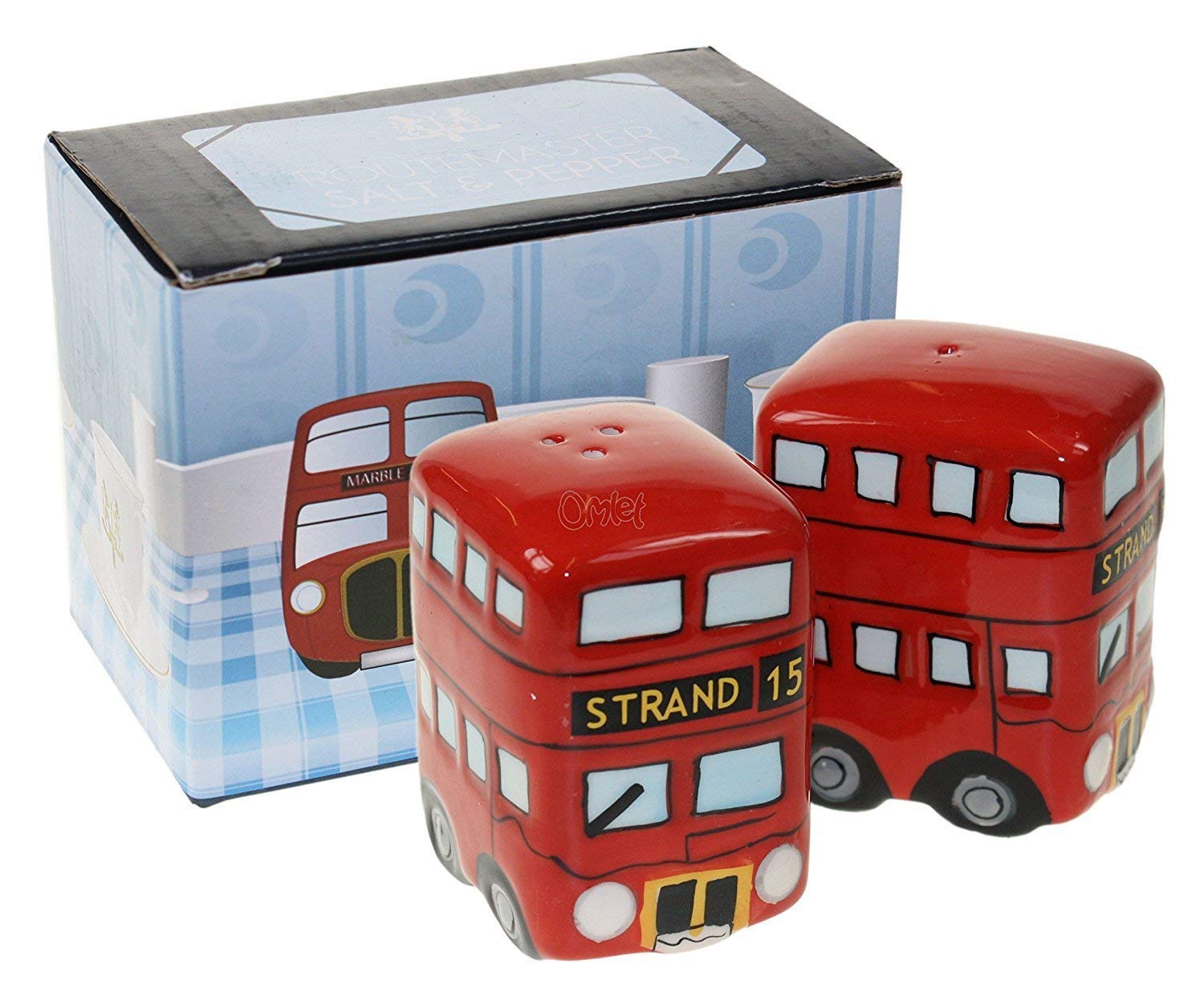 London Routemaster Bus Novelty Ceramic Salt & Pepper Set by Cruet Sets