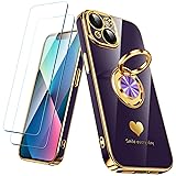 Nonional Compatible for iPhone 13 Case with 2 Pack