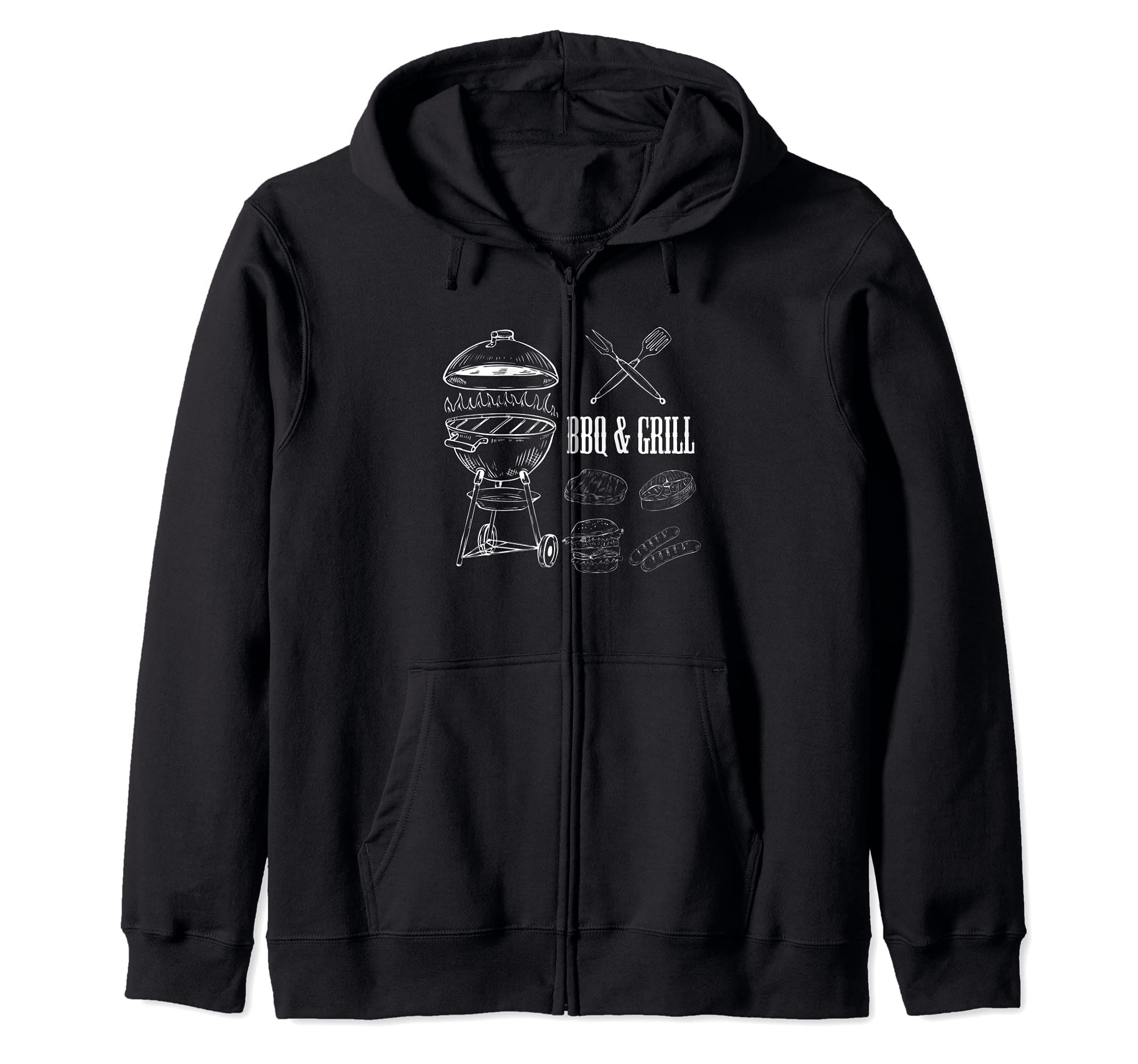 BBQ - Grill - Steak - Skewers - Summer Vacation Zip Hoodie