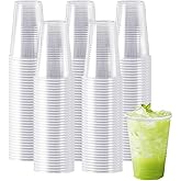 SIUQ 300 Pack 16 oz Clear Plastic Cups, 16 Ounce Disposable Cold Drinking Cups for Party, Picnic, Wedding, BBQ, Travel, Christmas, Halloween, Events