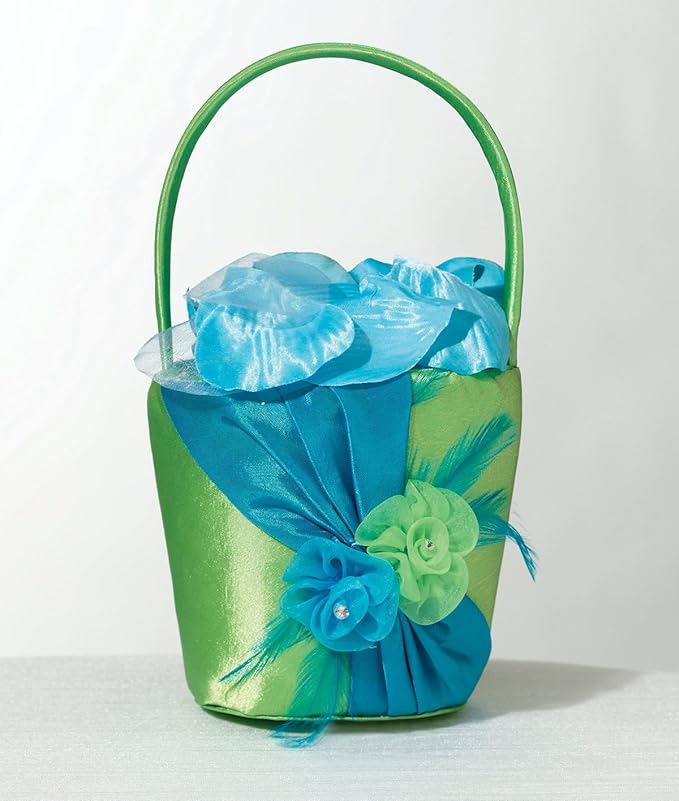geometric flower girl basket