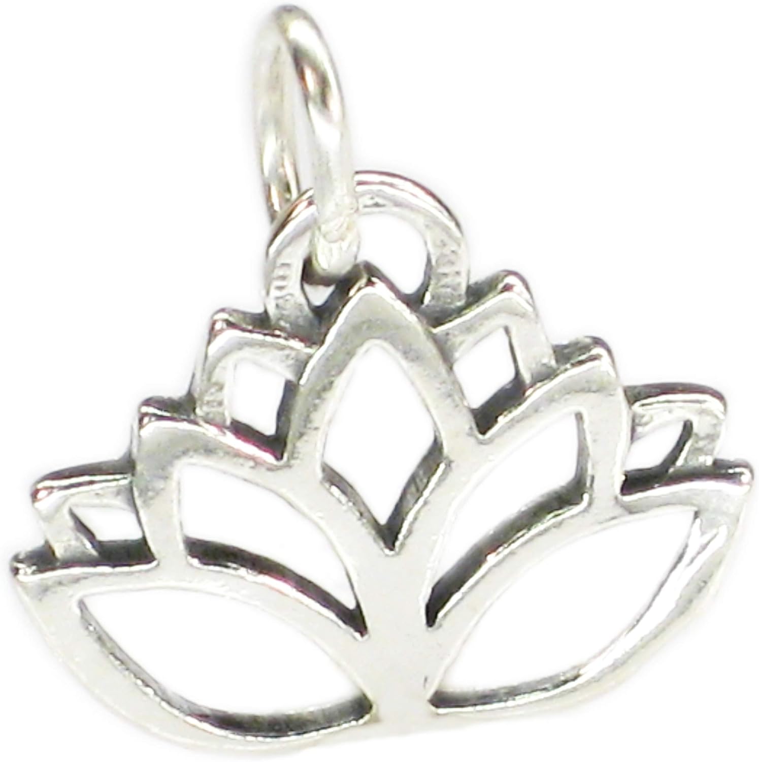 Lotus Flower sterling silver charm .925 x 1 Flowers charms Amazon.co