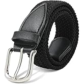 AWAYTR Kids Elastic Braided Belt - Pin Buckle Stretch Golf Baseball Belts for Boys and Girls Aged 4-12 Years
