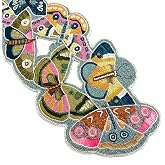 Enliven Handmade Table Runner, Floral Butterfly Beaded Runner, Multicolor, 13x36inch