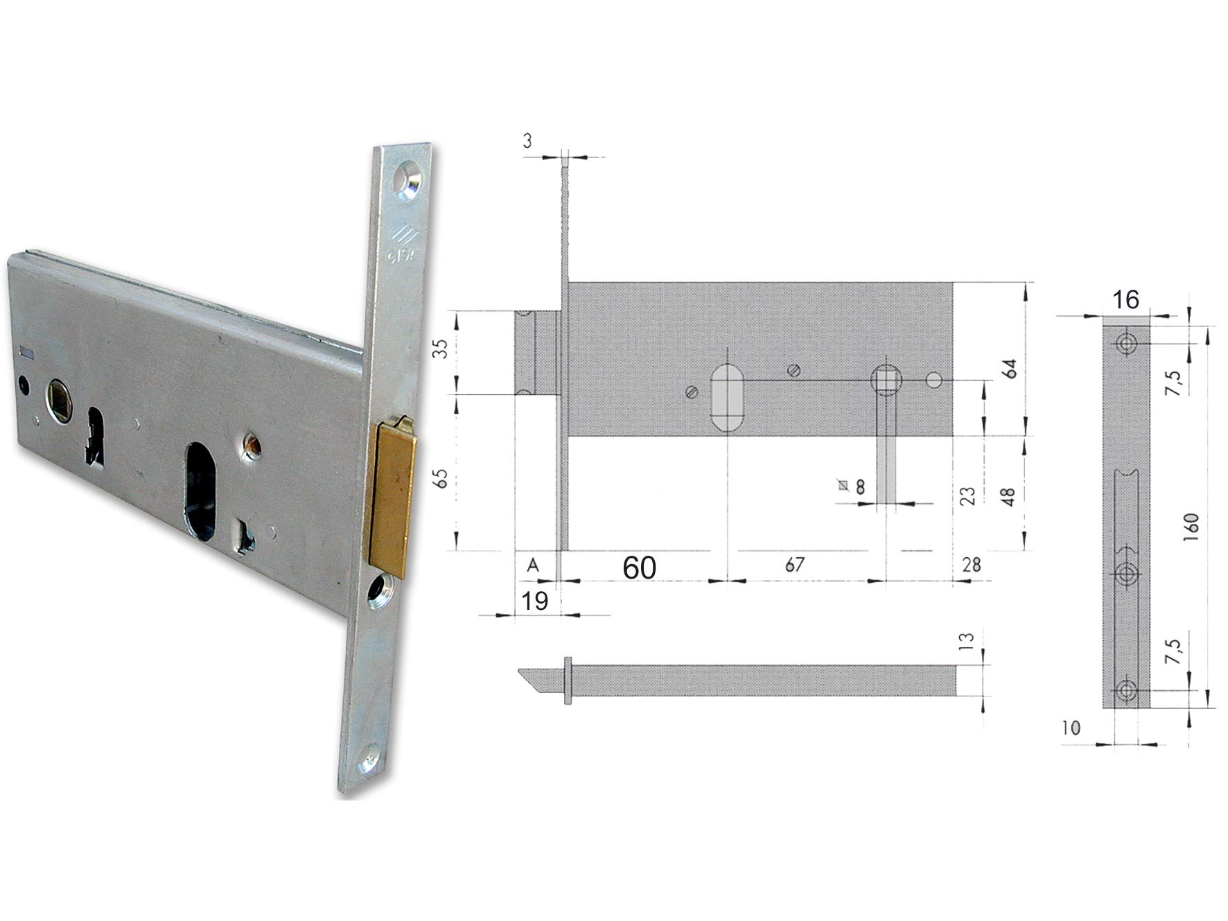 Cisa 8015345081418 44155-70-0 INFILAR Lock Oval Cylinder F16