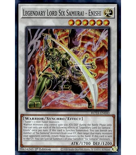 Amazon.com: Legendary Six Samurai - Shi En - SPWA-EN011 - Secret Rare - 1st  Edition