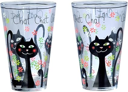 Fox Trot 244cha Lot De 6 Verres 25 Cl Chat Chat Chat Amazon Fr Cuisine Maison