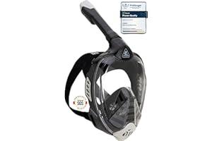 Cressi Adult Snorkeling Full Face Mask - Wide Clear View, Anti-Fog System - Easy Breathing: Safety First - Bali: Designed in Italy