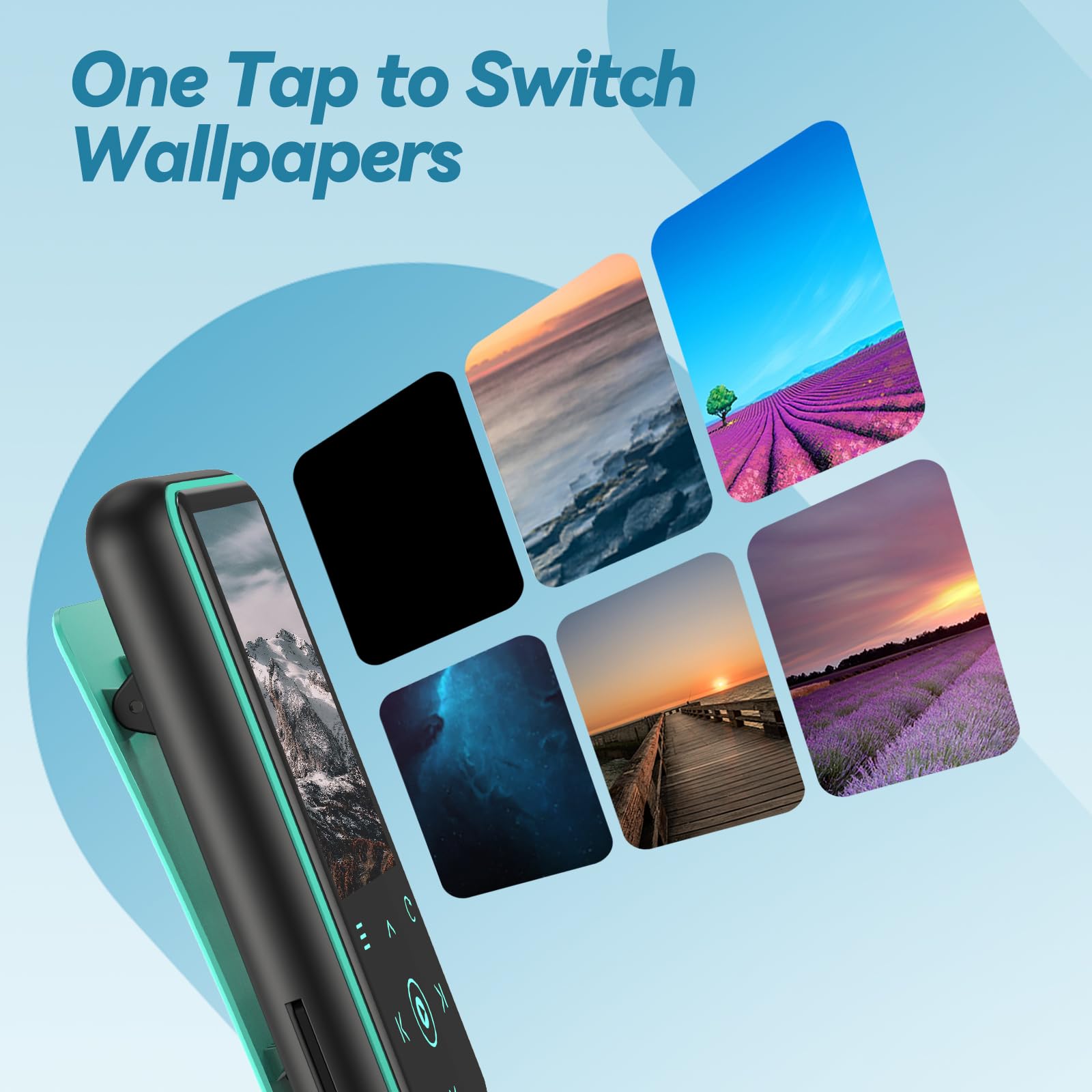 AGPTEK 64GB MP3 Player with Clip, 1.8 inch Bluetooth 5.3 Music Player with FM Radio, Voice Recorder for Sport Running, Supports up to 128GB Memory Card, Model: M2, Blue