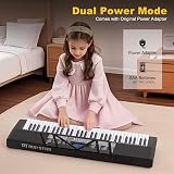 MUSTAR 61 Key Light-Up Keyboard Piano with Stand Stool Microphone Kit view 7