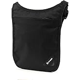 Pacsafe Coversafe V75 Anti-Theft RFID Blocking Passport Holder & Neck Pouch/Wallet - Fits up to Four Passports (or iPhone X) plus Credit Cards, for Women & Men (Black)