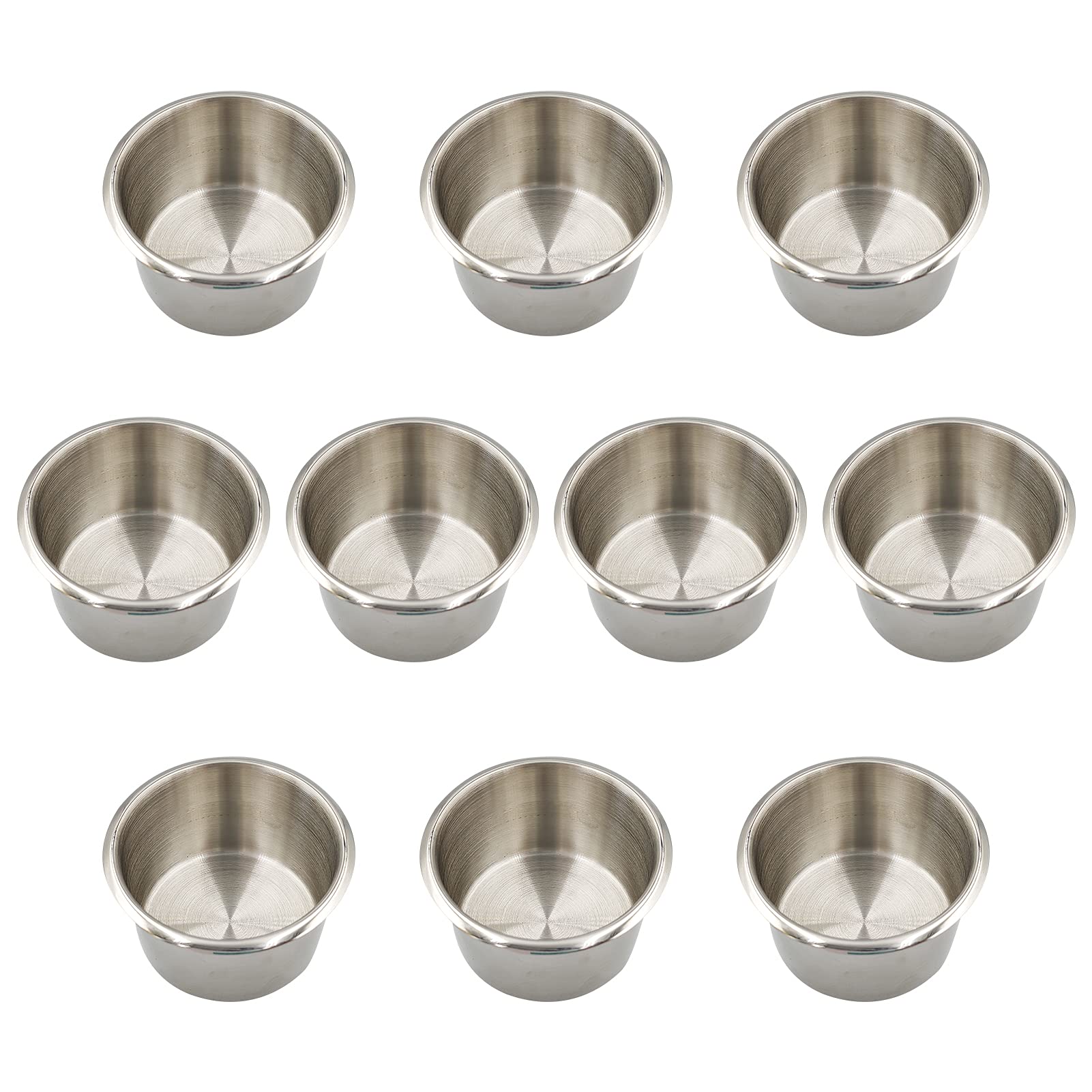 Photo 1 of Game Table Cup Holder Insert - 10Pack Stainless Steel Medium Size Drink Cup Holder, Poker Table Cup Holders for Casino Table, Game Table, Sofa, Boats, Bench, Desk, RV Cars & Trucks