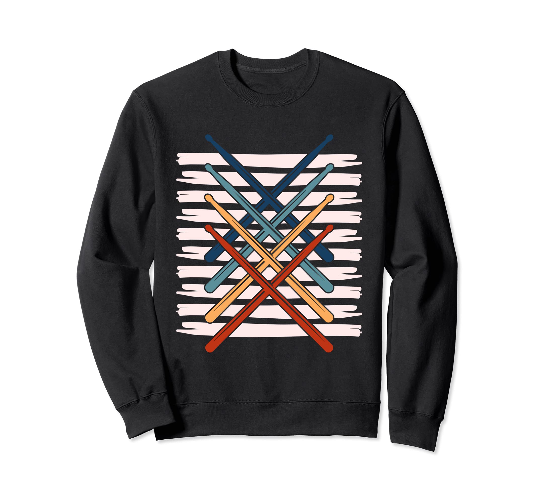 Drums Player Percussion Drummer Music Retro Drumsticks Drums Sweatshirt