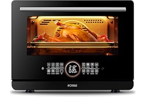 ChefCubii HYZK32-E3 | 4-in-1 Countertop Combi Oven | Bake | Steam | Dehydrate | Air Fry | Steam Self-Clean (Black)