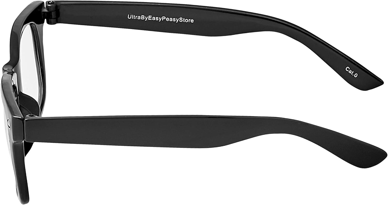 Black Childrens Classic Clear Lens Glasses Fames Fake Glasses Frames with Lenses for Fancy Dress World Book Day Boys Girls Nerd Glasses Geek Hipsters Style Kids Dress Up Costume Glasses - Image 5