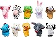 Velvet Cute Animal Style Finger Puppets for Children, Shows, Playtime, Schools - 10 Animals Set by Super Z Outlet&reg;