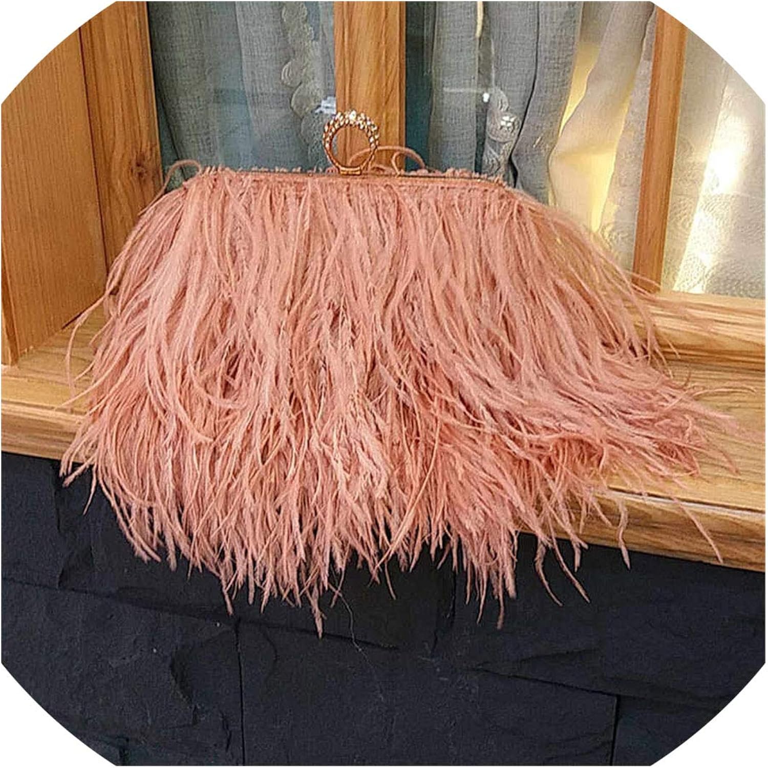 feather clutch purse