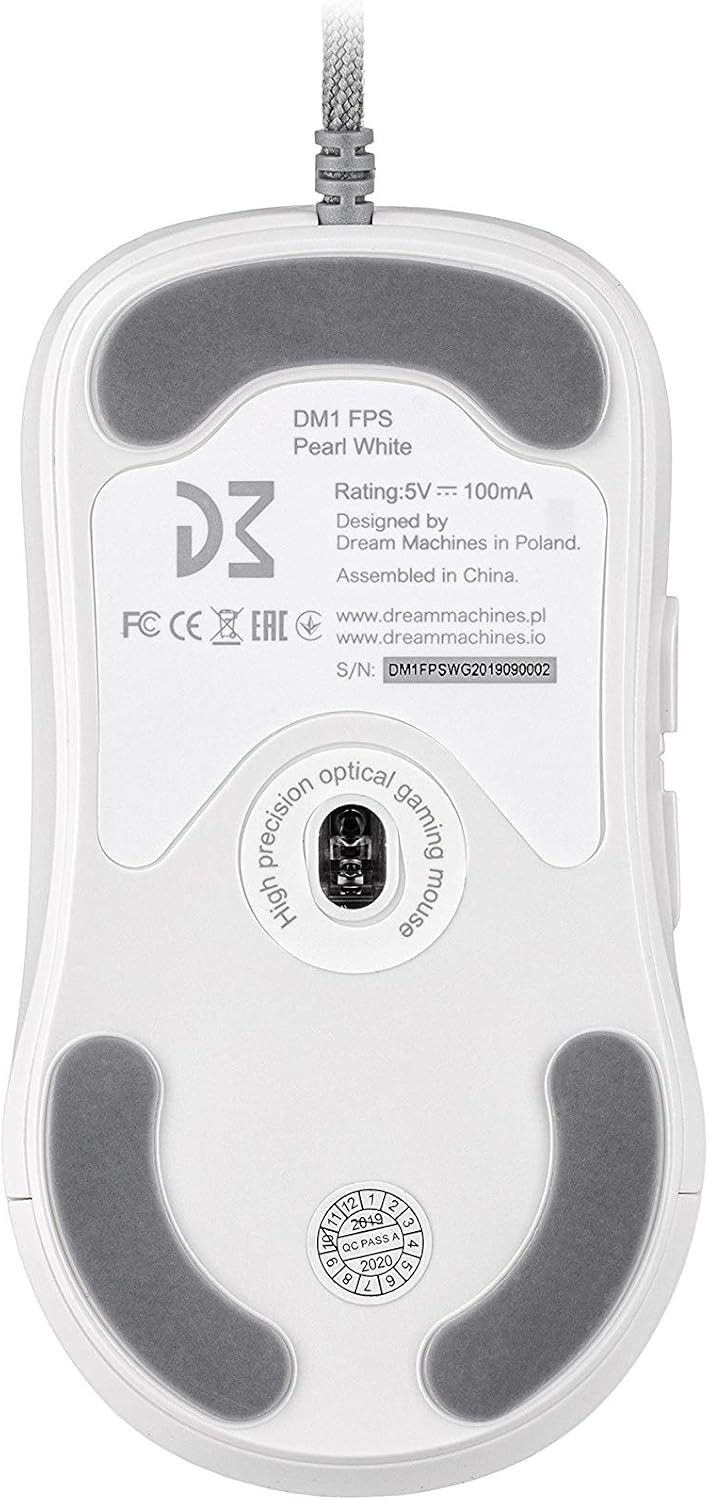 Dream Machines DM1 FPS Pearl White Gaming Maus - RGB, White, gl√§n - Image 5