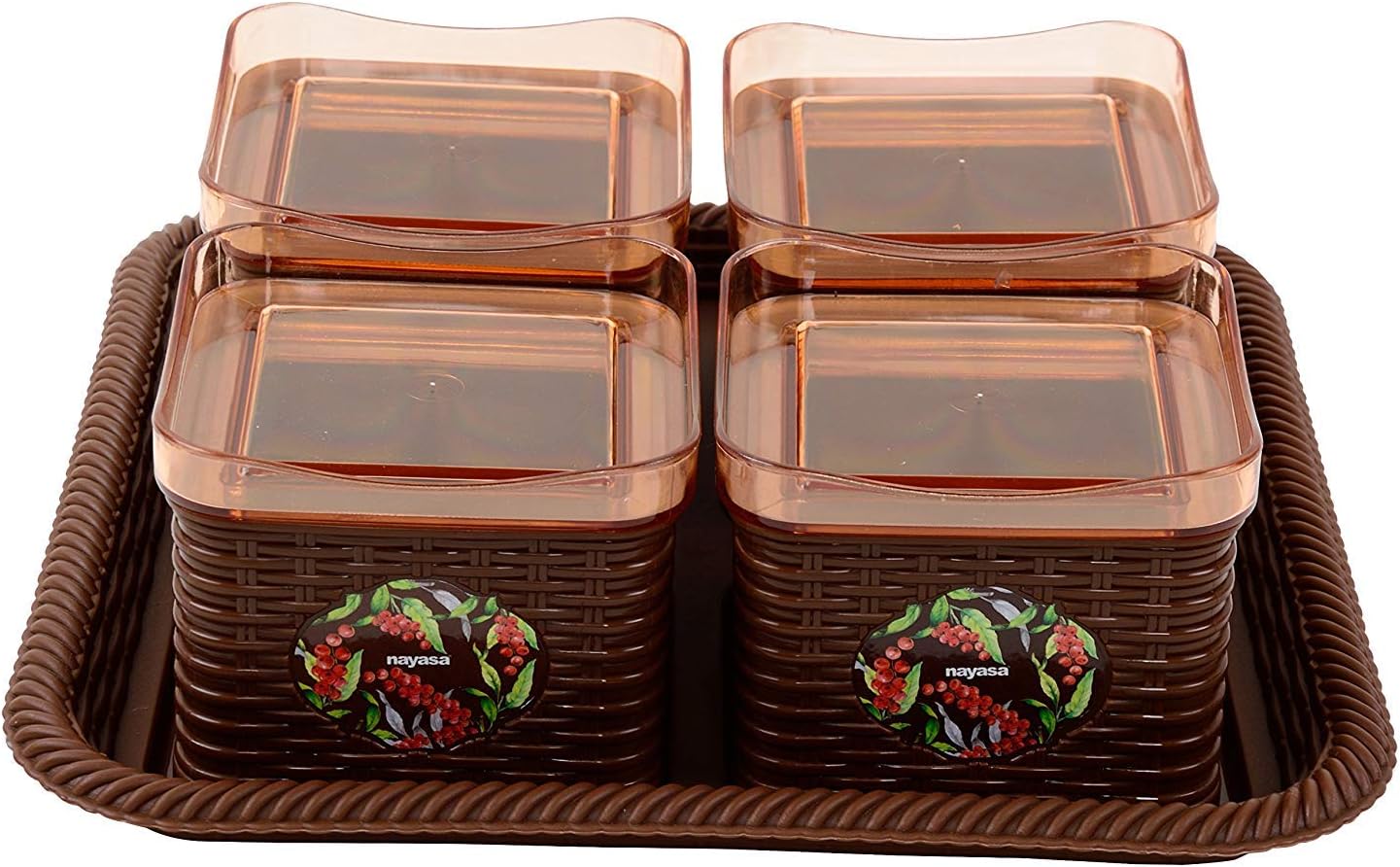 Buy Nayasa Dry Fruit Container Sofia Square by Bansal Group, 540ml, Set