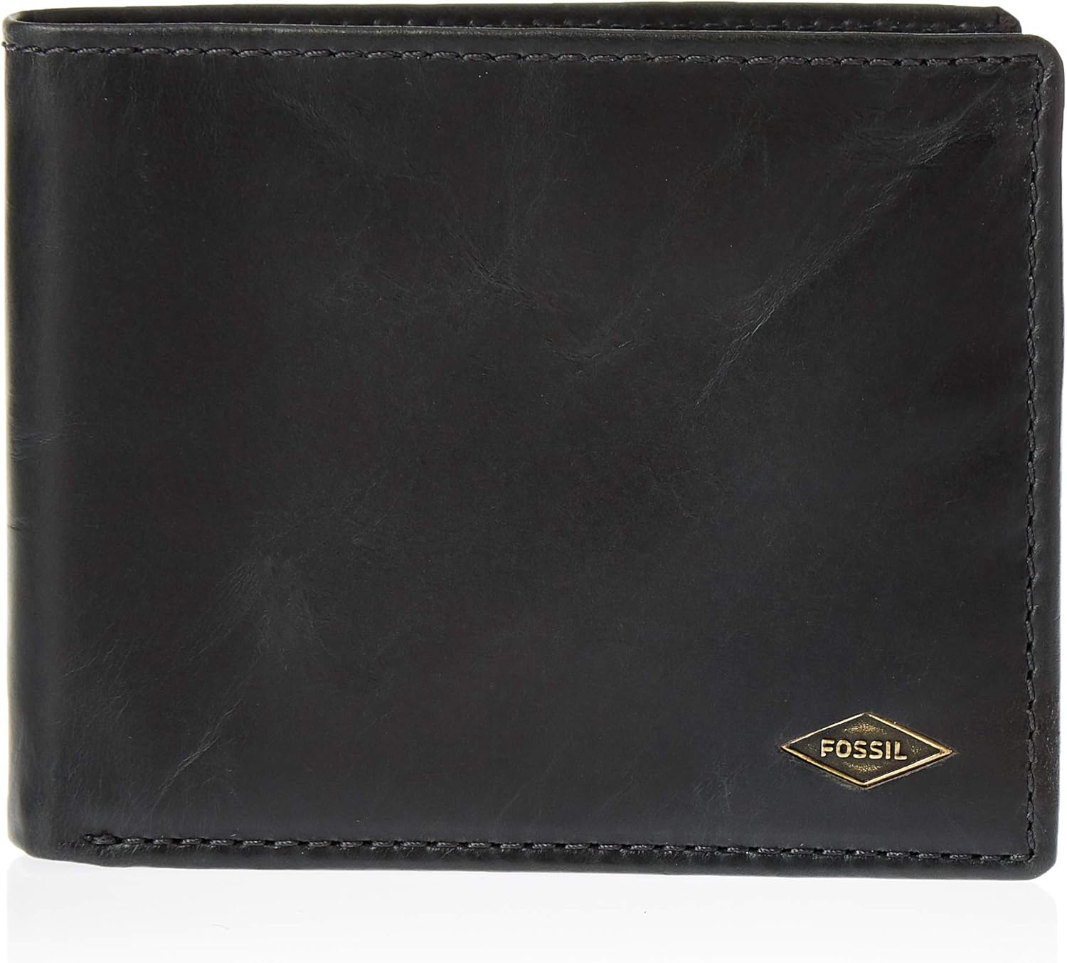 Fossil Men's Ryan Leather RFID Blocking Bifold Flip ID Wallet, Dark Brown, One Size at  Men’s Clothing store