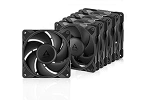 Arctic P12 Pro PST (5 Pieces) - Powerful and High-End Fan, 120mm PWM Fan with Y Splitter Cable, 600-3000rpm, 0rpm <5% PWM, Fl