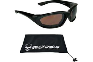Bikershades Small Motorcycle Sunglasses Foam Padded for Women, Boys and Girls