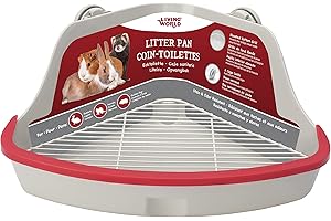 Living World Small Animal Corner Litter Pan - Gray - Large