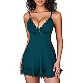 Avidlove Women Lingerie Lace Chemise V Neck Sexy Nightgown Modal Babydoll Sleepwear