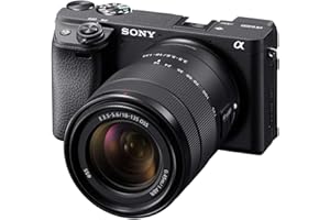 Sony Alpha a6400 Mirrorless Camera: Compact APS-C Interchangeable Lens Digital Camera with Real-Time Eye Auto Focus, 4K Video, Flip Screen & 18-135mm - E Mount Compatible Cameras ILCE-6400M/B