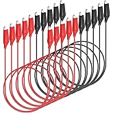 Goupchn 10PCS Alligator Clips Electrical Test Leads Dual Ended Crocodile Clips Jumper Wires for Circuit Connection Electrical
