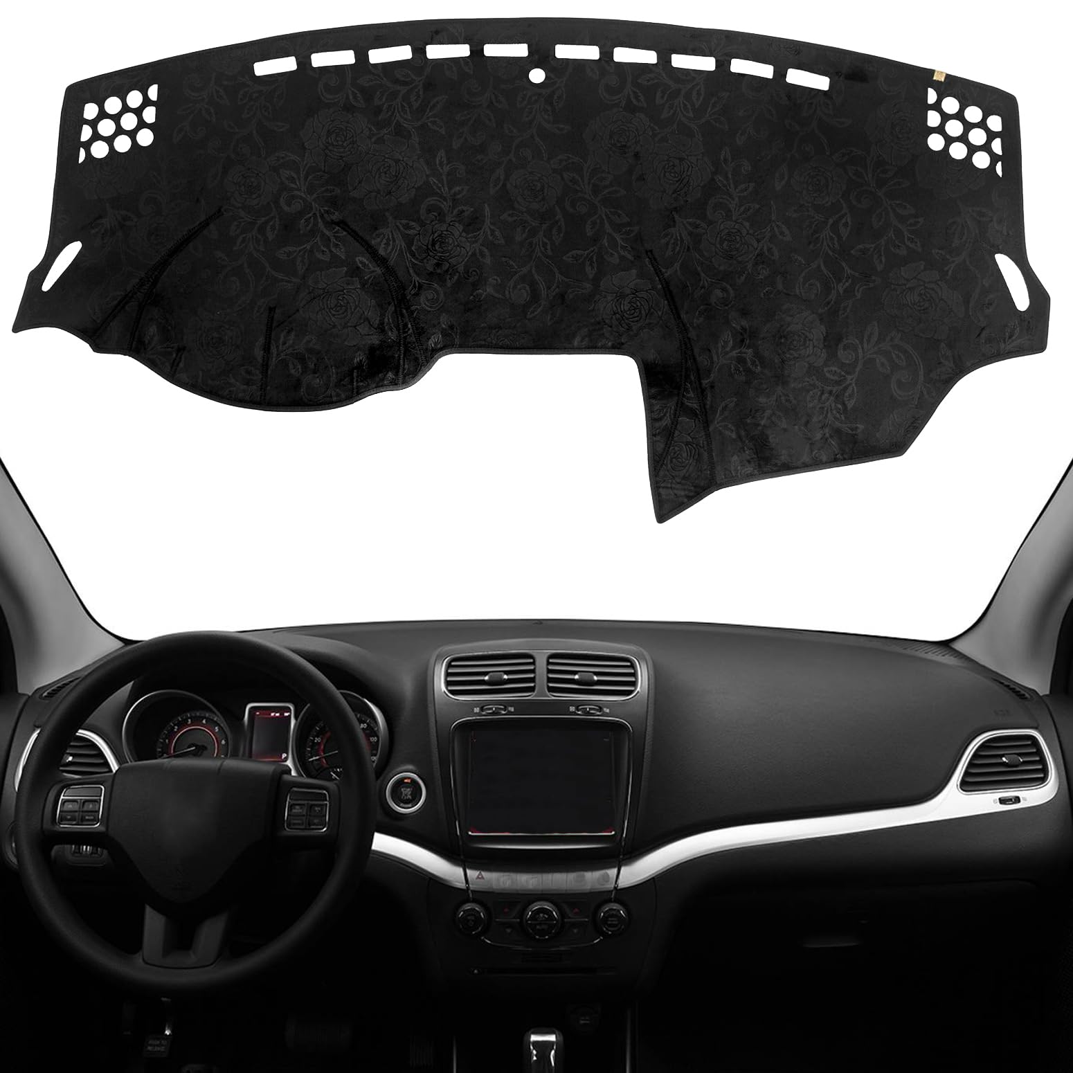 Photo 1 of KEYOOG Dashboard Cover Dash Mat Fit for Do-dge Journey 2020-2011 (Without HUD Models),Car Dash Board Mat Anti-Glare Carpet,Non-Slip Pad Sunshield Protector (Flannel)