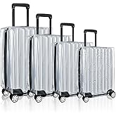Milkary 4 Pieces Clear Luggage Cover for Suitcase, Waterproof PVC Luggage Cover Protector, Anti-scratch Suitcase Protective Cover for Travel (20", 22", 24", 28")