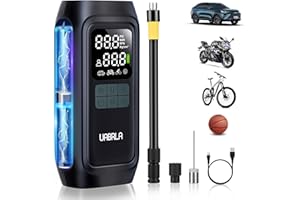 UABRLA Tire Inflator Portable Air Compressor, 20000mAh & 2X Faster Inflation Electric Air Pump for Car Tires, Cordless Auto-Off Bike Tire Pump with Pressure Gauge for Car, Motorcycle, Ball
