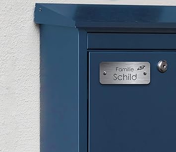Edelstahl Turschild Mit Gravur Namensschilder Briefkastenschild