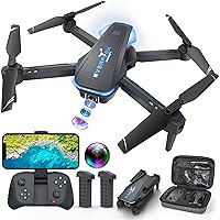 Drone with 1080P Camera for Adults and Kids, Foldable FPV Remote Control Quadcopter with Voice Control, Gestures Selfie, Alti