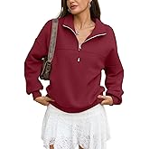 EasyGala Womens Oversized Quarter Zip Sweatshirts Fleece Half Zipper Pullover Tops Fall Fashion Outfits Clothes 2026
