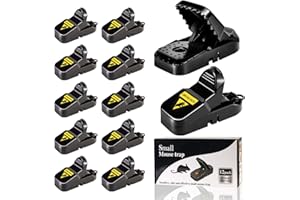 NINONLY VEFEFI Mouse Traps 12-Pack - for House Indoor Outdoor, Small Mice Traps for House Indoor, Reusable Mousetrap Quick Effective Mouse Catcher for Home