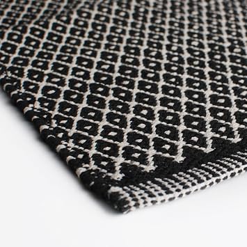 Aspegren Danemark Teppich Rhombe Black Schwarz Weiss 70 X 130