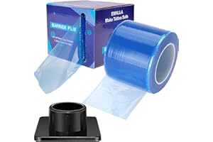 Tattoo Barrier Film - Yugui 1200 Sheets Dental Barrier Film Roll with Dispenser Box Adhesive Tape Sheets Film Barrier Tape for Dental Tattoo and Makeup Microblading (4' x 6')