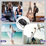 GAOHUI Waterproof Drawstring Bag with Shoe Compartment Black Gym Travel Sports view 6