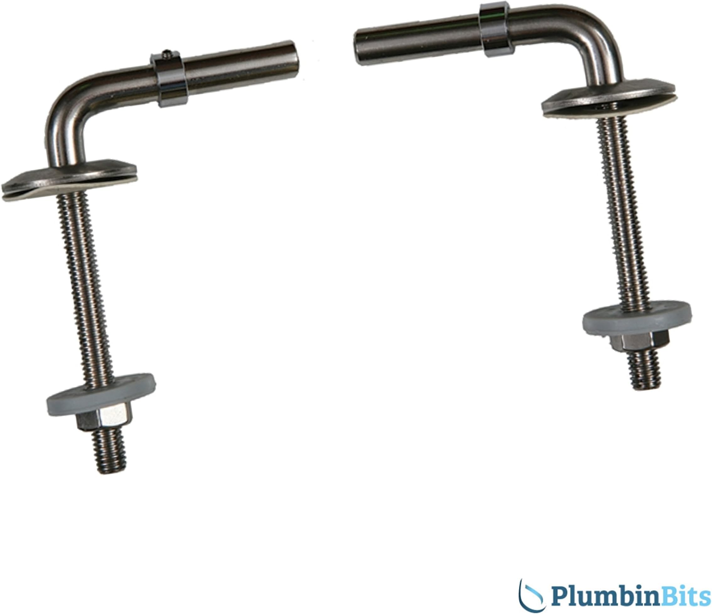 CelmacBCP Replacement Toilet Seat Hinges Fixed Set Anti Vandal Steel FSS11SS